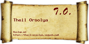 Theil Orsolya névjegykártya