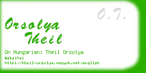 orsolya theil business card
